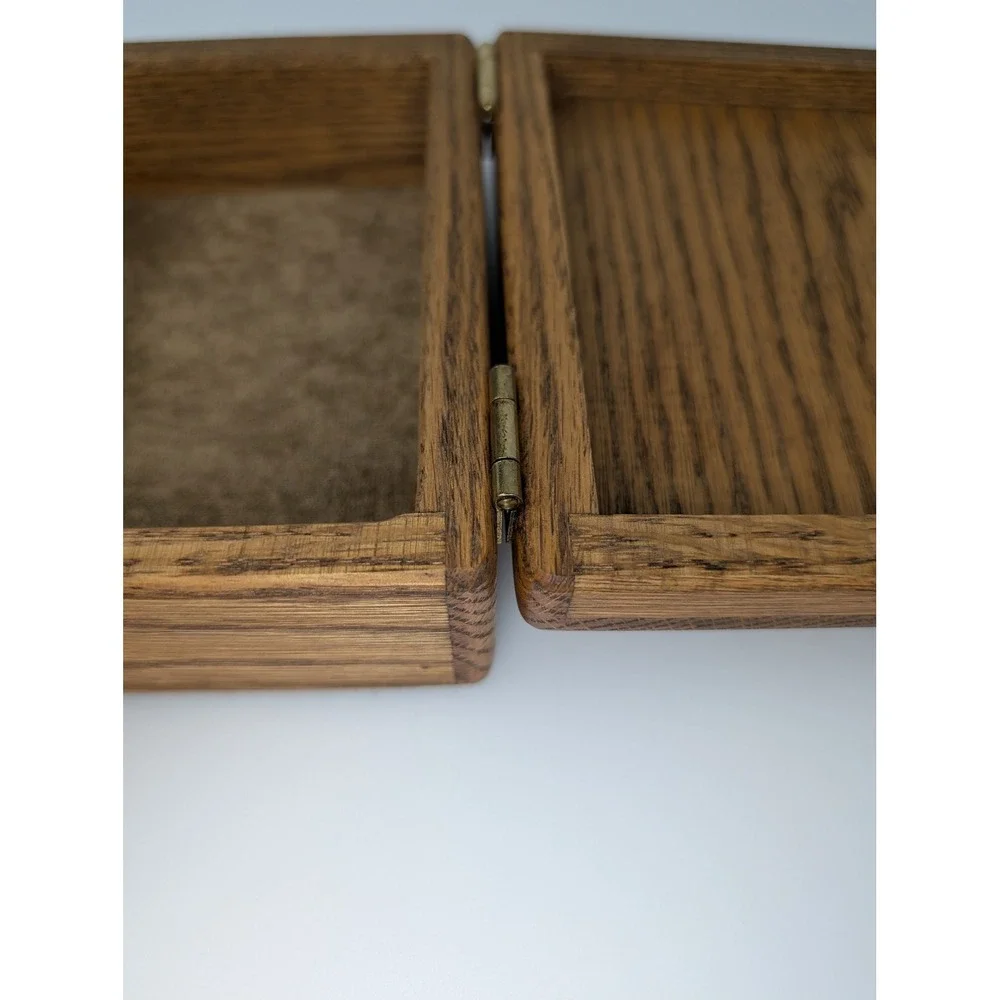 Vtg Wooden Keepsake Box Hinged Lid Storage Jewelry Trinket Organizer Cottagecore